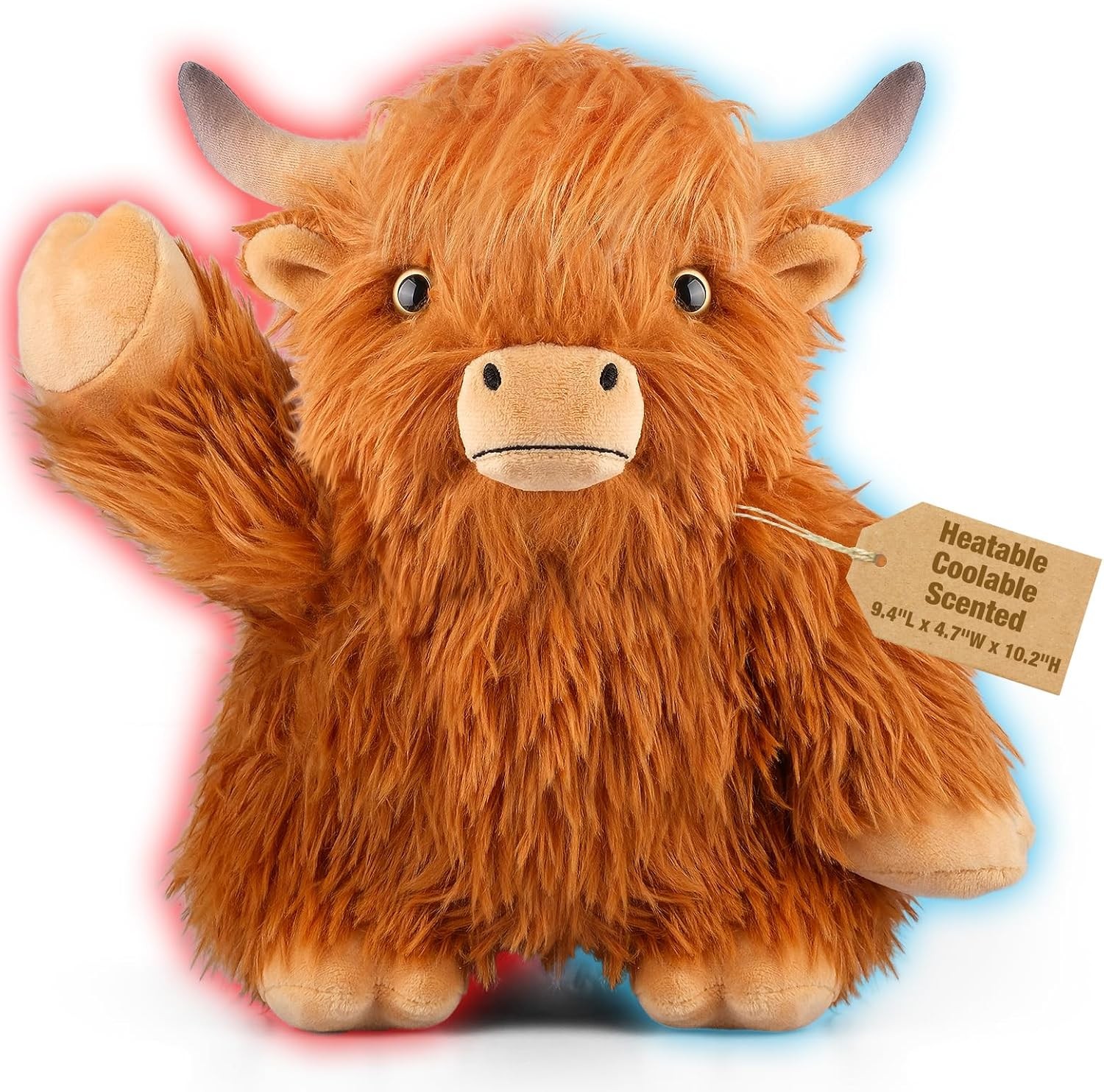 Bobbie & Laxi Microwavable & Coolable Highland Cow Stuffed Animal – Heating Pa