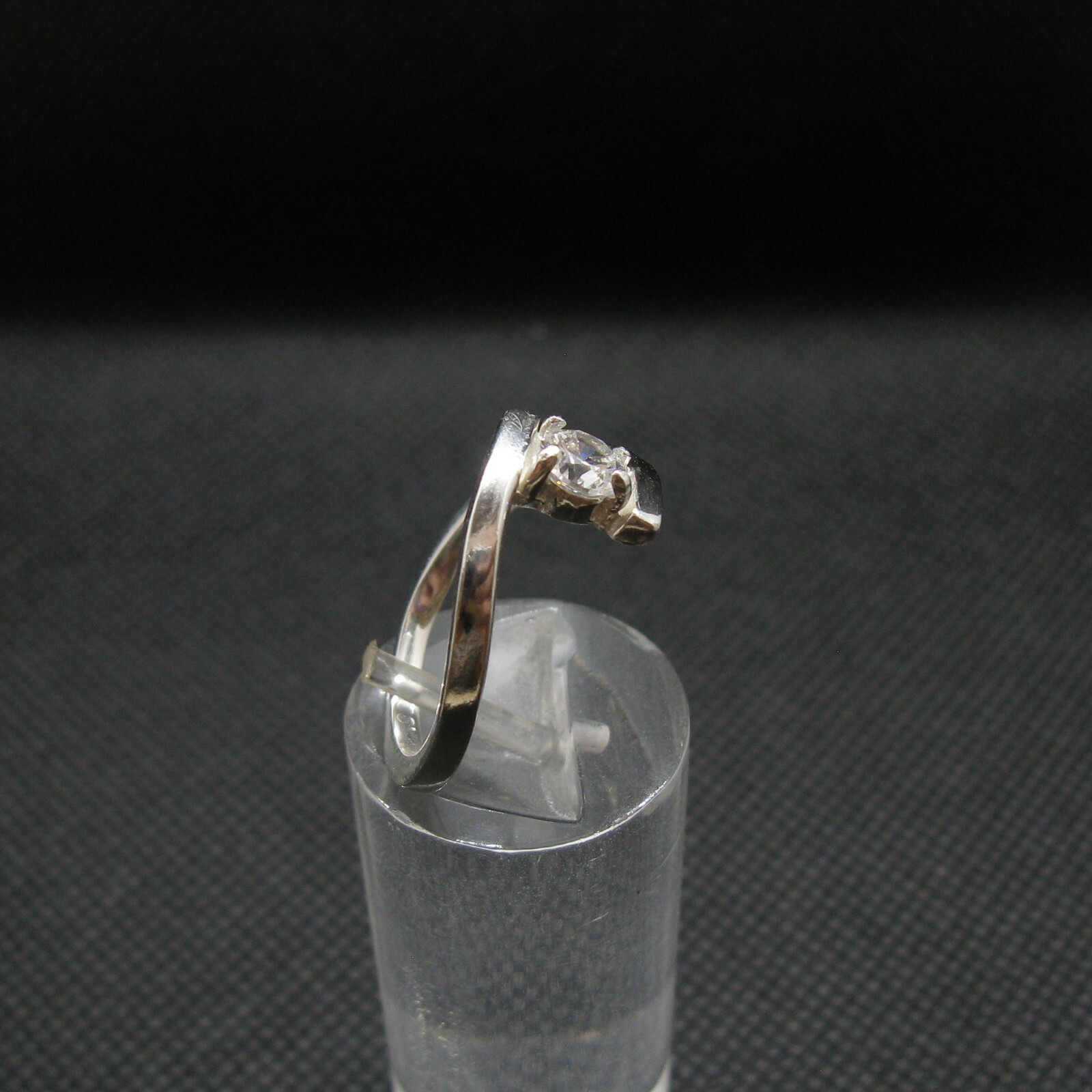 Genuine Sterling Silver Solitaire Ring Solid Hallmarked 925 4.5mm Cubic Zirconia