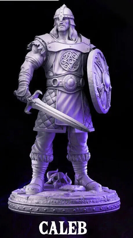 DnD Caleb Swordsman Mercenary Soldier Set Mini 32mm Scale TTRPG