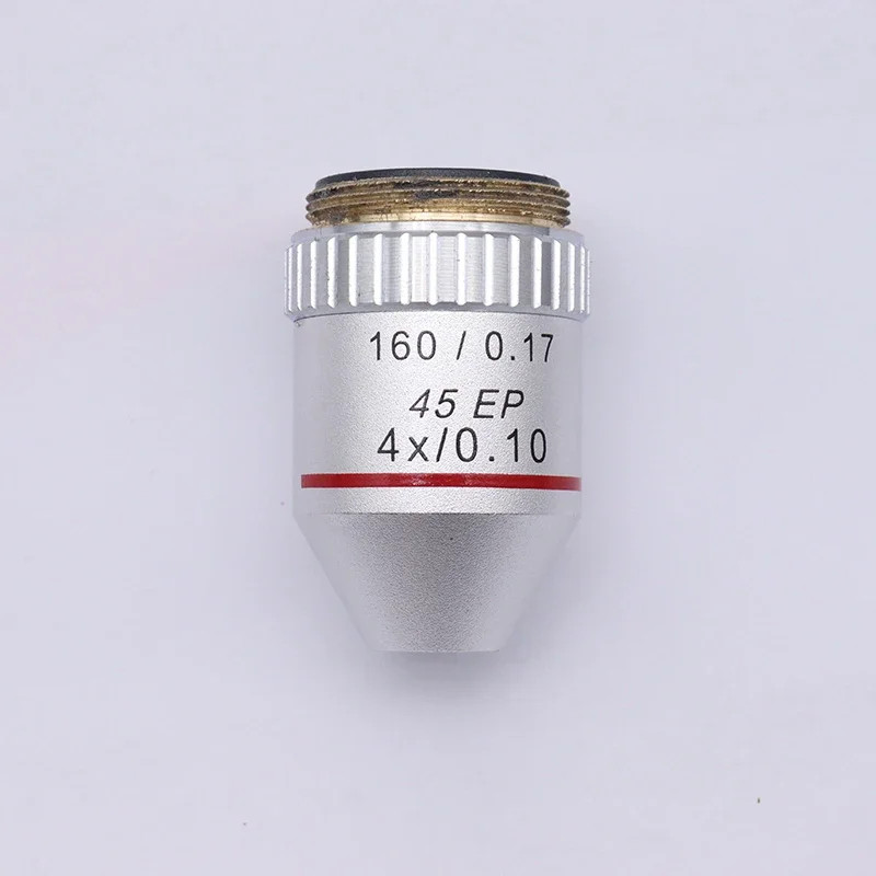 Semi-plan Achromatic Objective Lens 4X-100X Biological Microscope 160/0.17 45EP