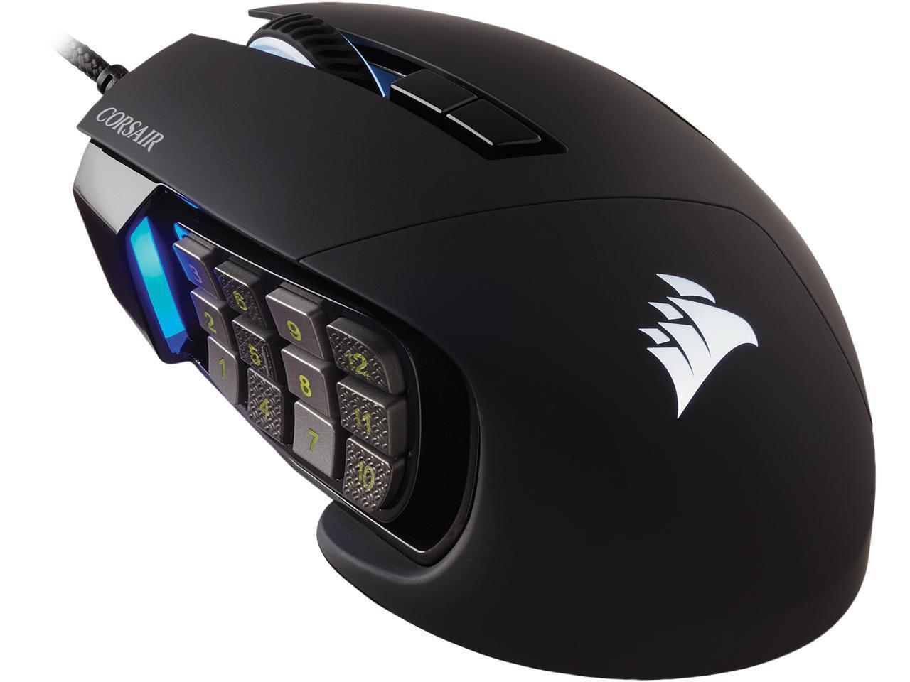 Corsair SCIMITAR RGB ELITE CH-9304211-NA Black 17 Buttons 1 x Wheel USB 2.0 Type