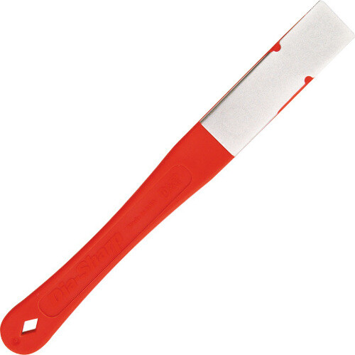 DMT Dia-Sharp Mini Hone D2F Fine Grit. 2 1/2" x 3/4" sharpening surface. Red erg