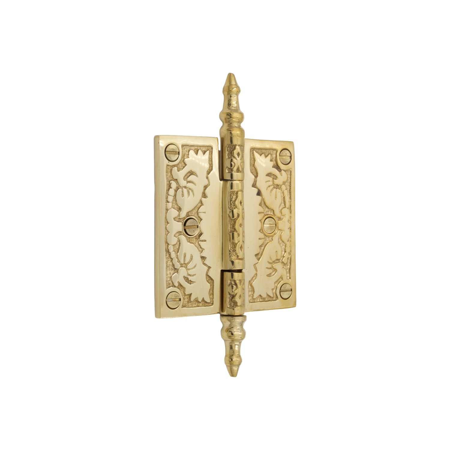 Victorian Polished Brass Door Hinge 3 Inch
