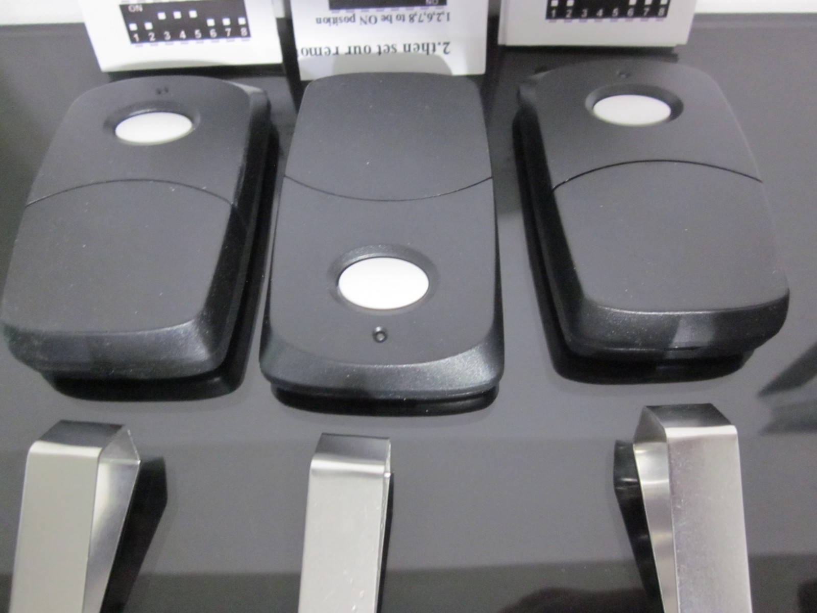 Kingdder 3 Pcs Garage Door Remote Black Replacement (g