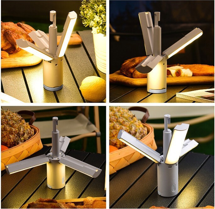 Portable Foldable LED Camping Light Dimmable Hanging Lamp