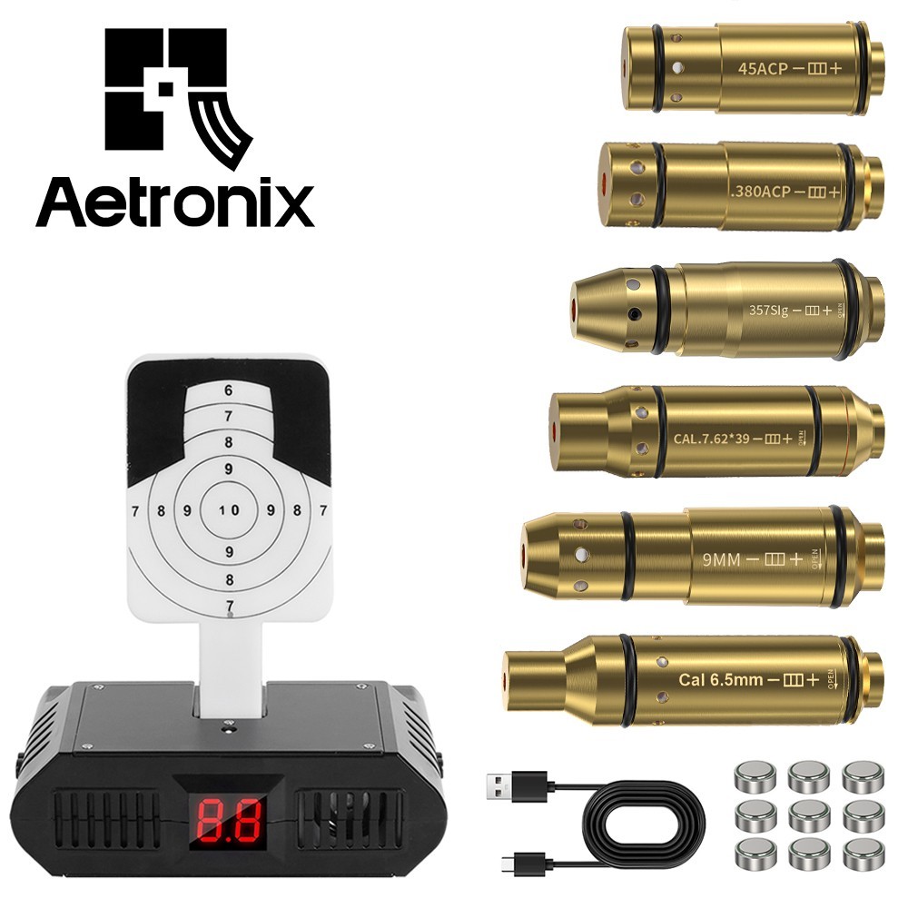 Laser Dry Fire Trainer & Electronic Moving Target Combo Set