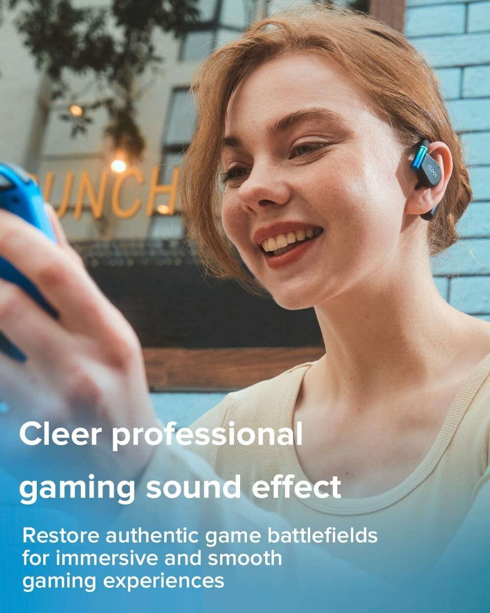Cleer ARC 3 Gaming Earbuds - True Wireless Open Ear Headphones,Ultra-Low Latency