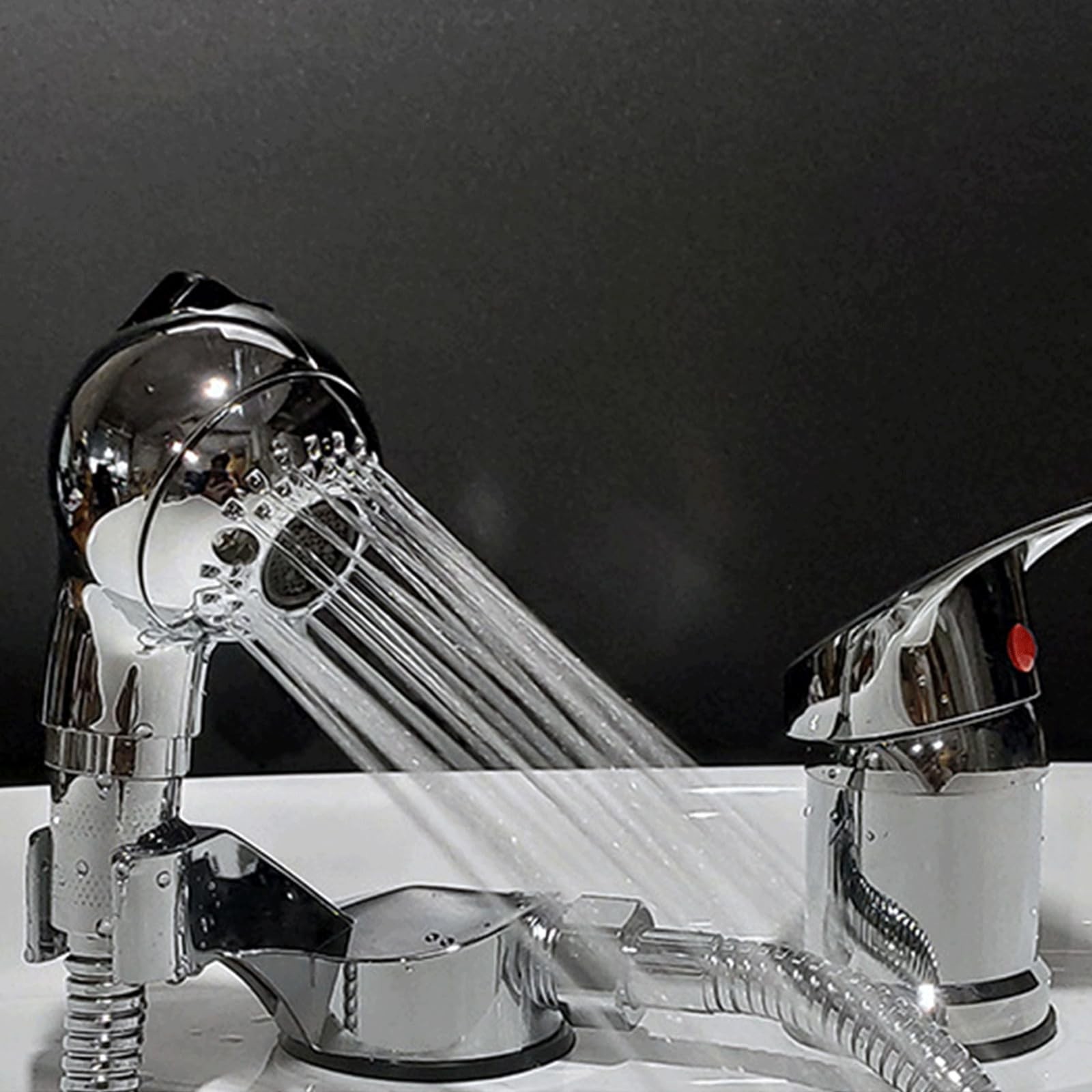 Sink Faucet Sprayer Attachment - Salon Spherical Head Top Control Button