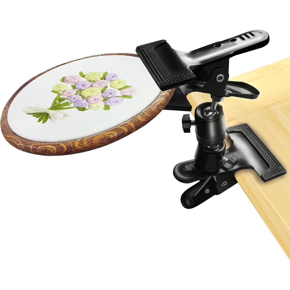 Metal Embroidery Hoop Holder - 360° Rotated Adjustable Table Clamp Stand1267