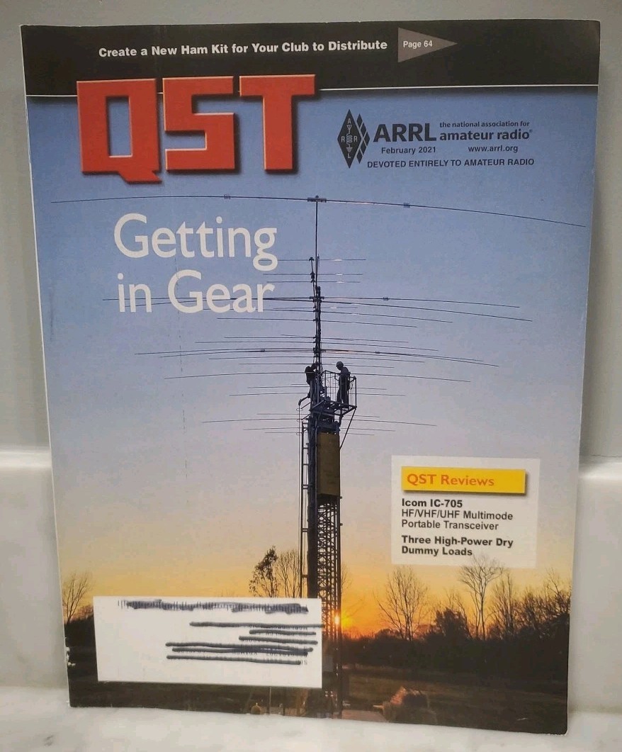 QST Magazine February 2021 ARRL Ham Amateur Radio "Getting in Gear" Vol.105 No.2