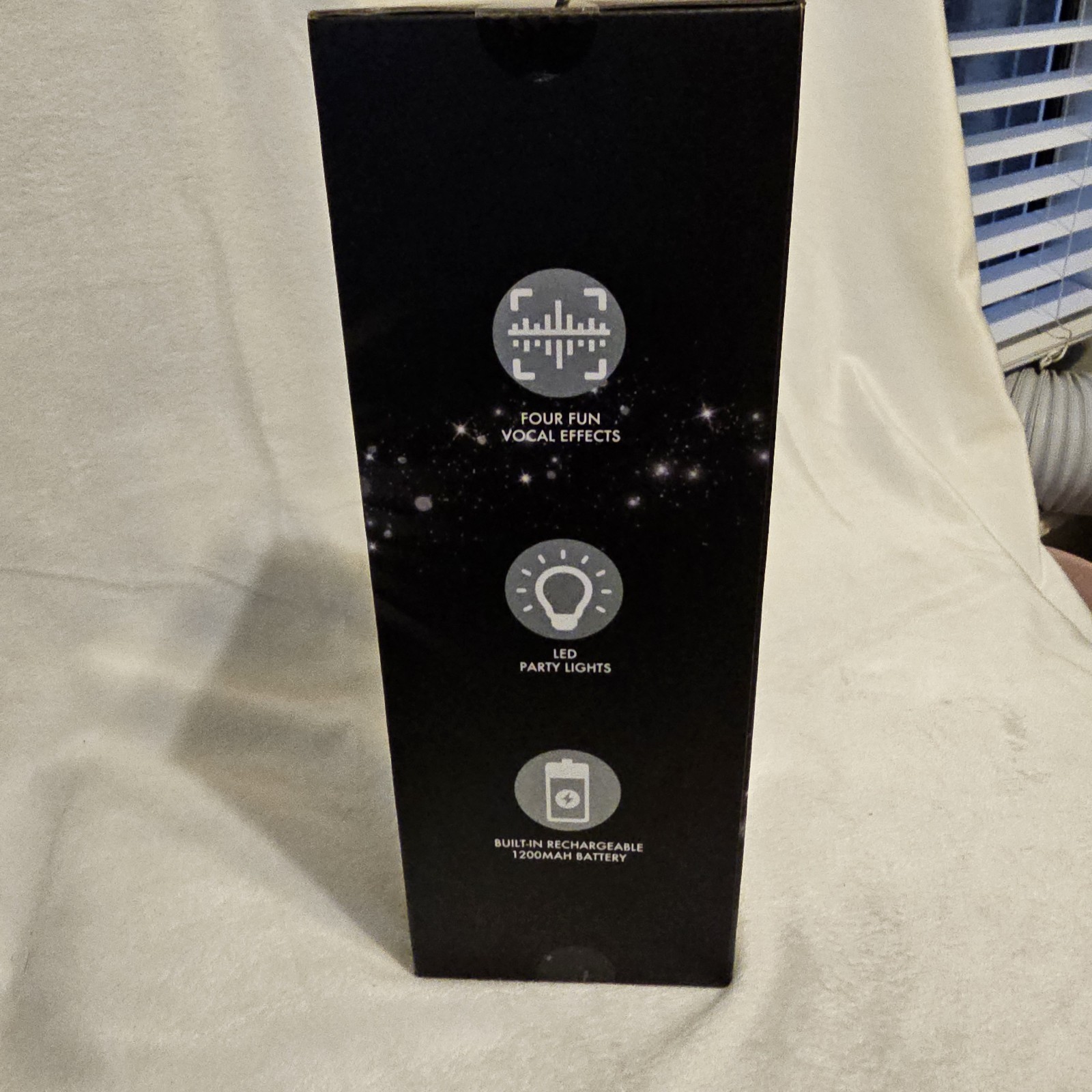 Bling Karaoke Microphone Speaker Silver Sparkly Shiny Wireless. NIB.
