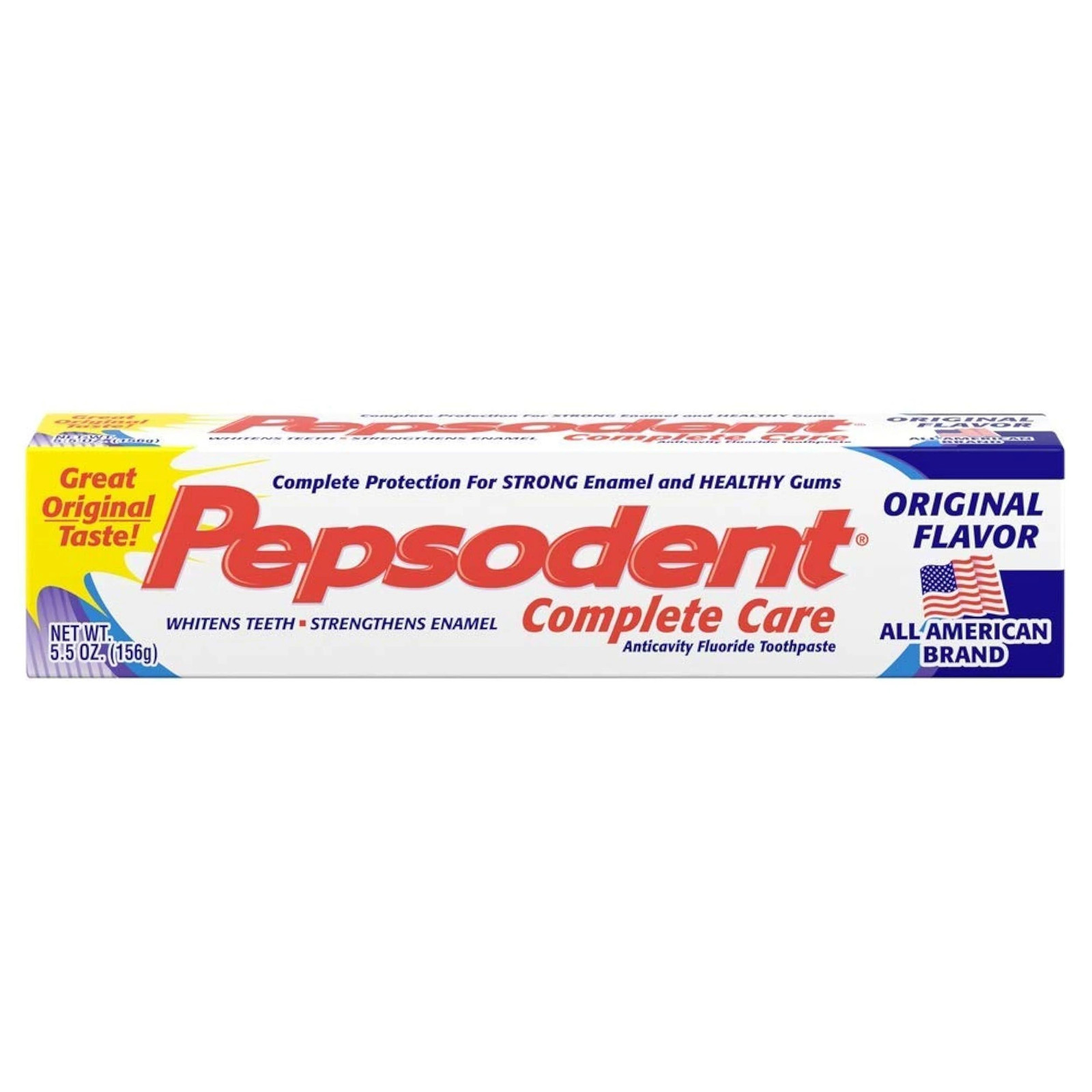 Pepsodent Complete Care Anticavity Fluoride Toothpaste Original 5.5 Oz 12-Pack
