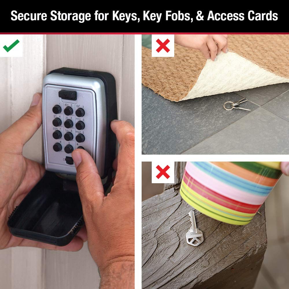 Master Lock 5423EC Wall Mount Key Lock Box 5 Key Capacity Black