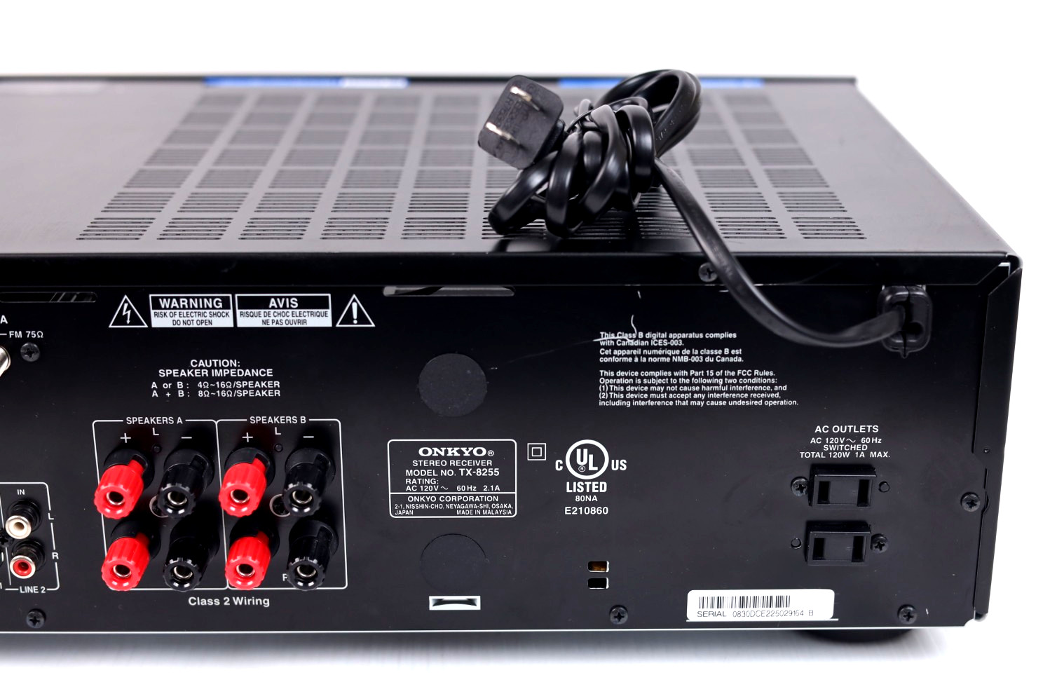 Onkyo TX-8255 AM/ FM Receiver w877