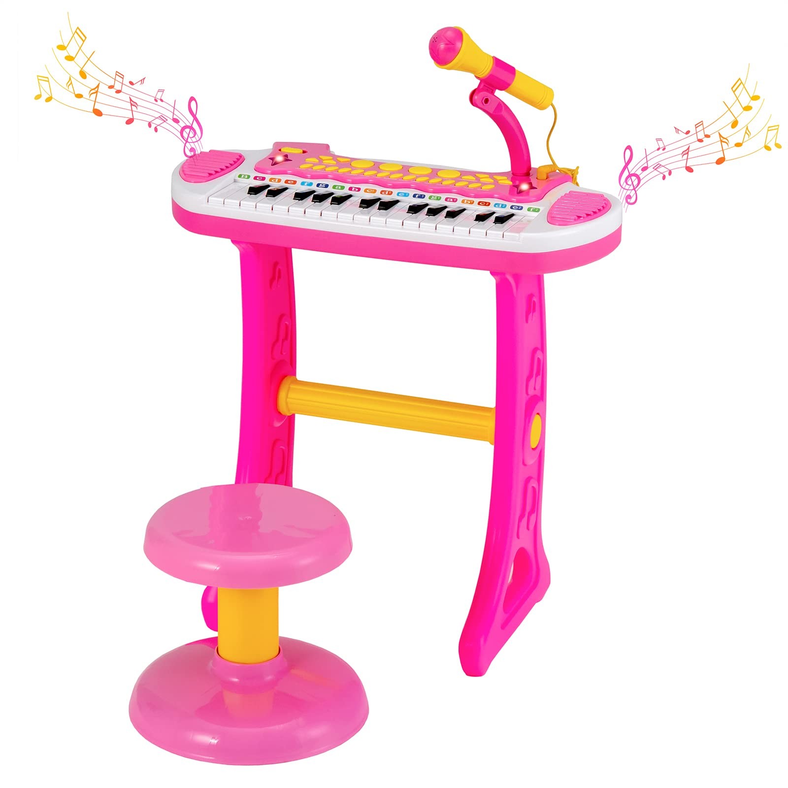Honey Joy Kids Piano Keyboard 31-Key Electronic Piano Educational Musical