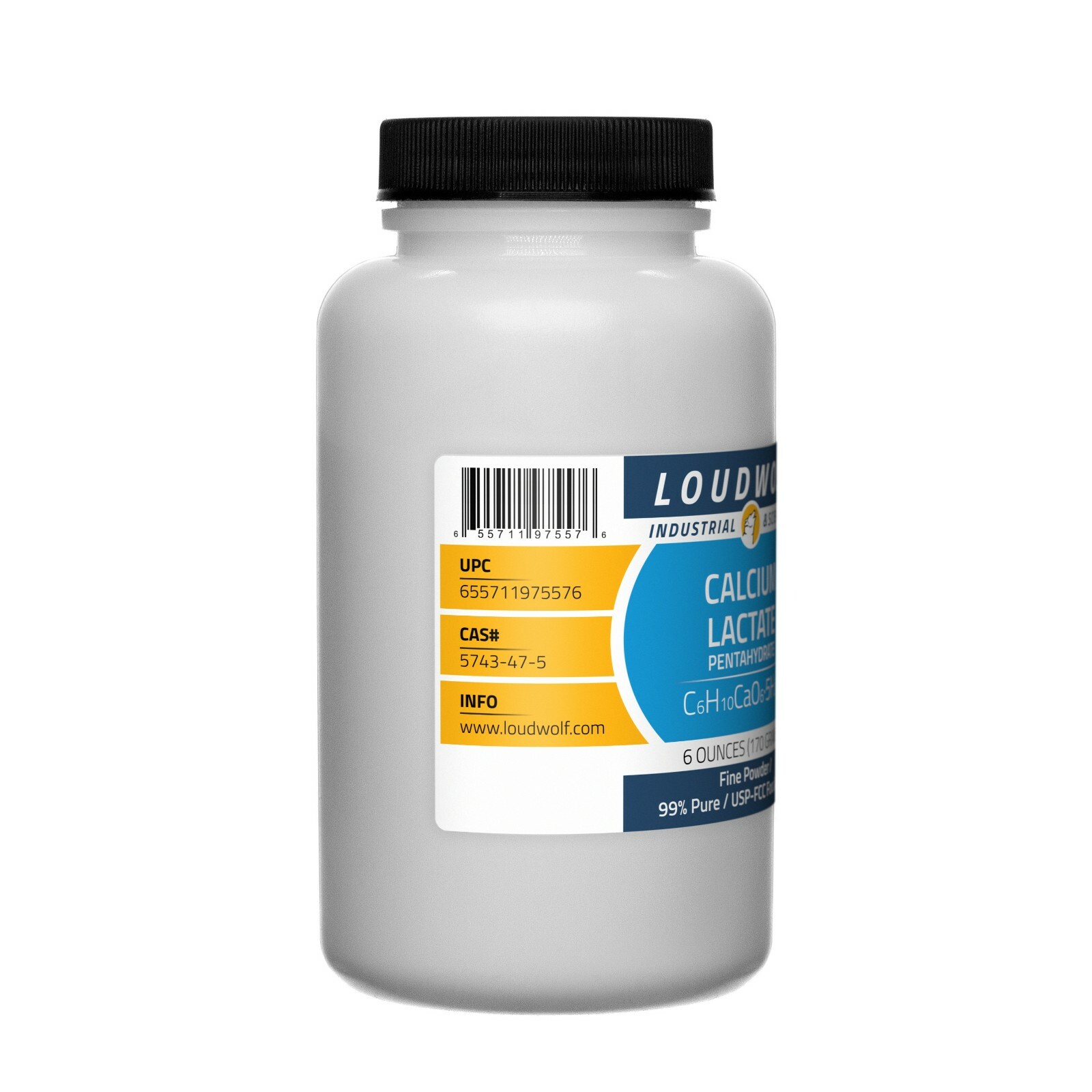 Calcium Lactate, 6oz, USP-FCC Food Grade, Sturdy Bottle, SHIPS SAME DAY