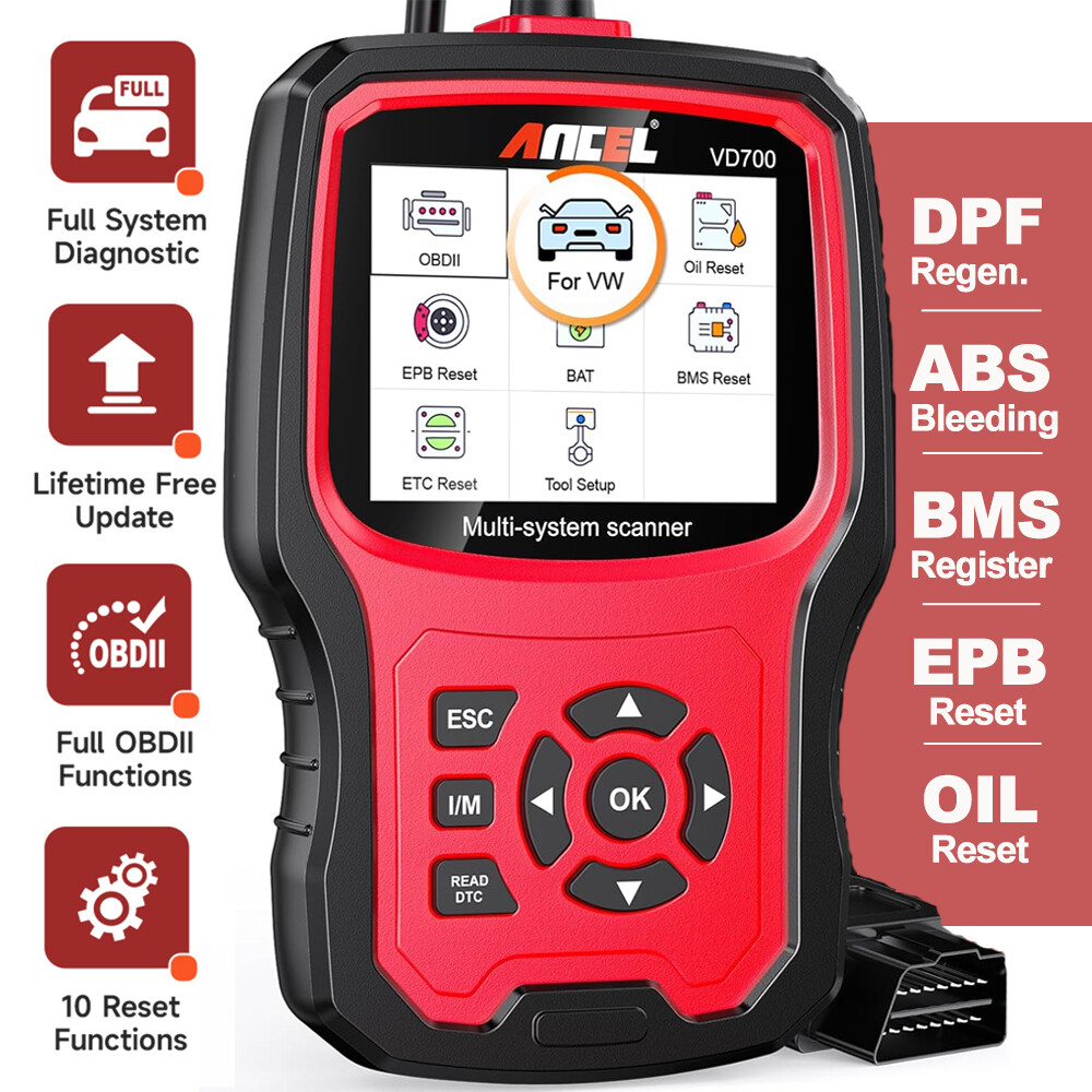 For VAG VW Audi Full System Diagnostic Tool OBD2 Scanner BMS EPB DPF Oil Reset