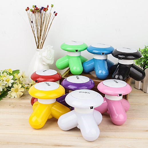 Mini Massager Tripod Shape Electric Portable Hand Held with Vibrating Function