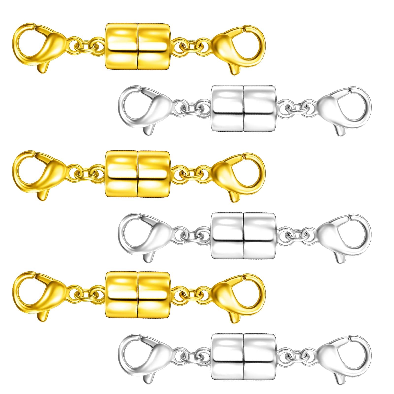 OHINGLT Magnetic Necklace Clasps and Closures with Double Lobster, Extra Strong