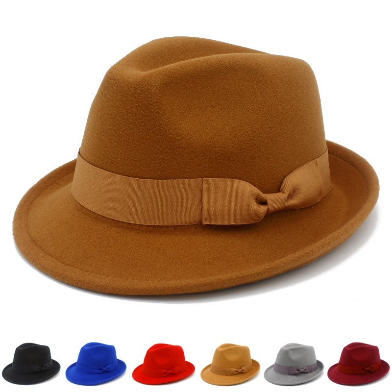 Men 's 100% Wool Fedora Trilby Hat