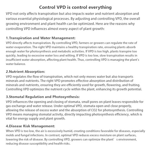 VBR-LightFan Control Grow Light,Inline Duct Fan,and VPD.Record