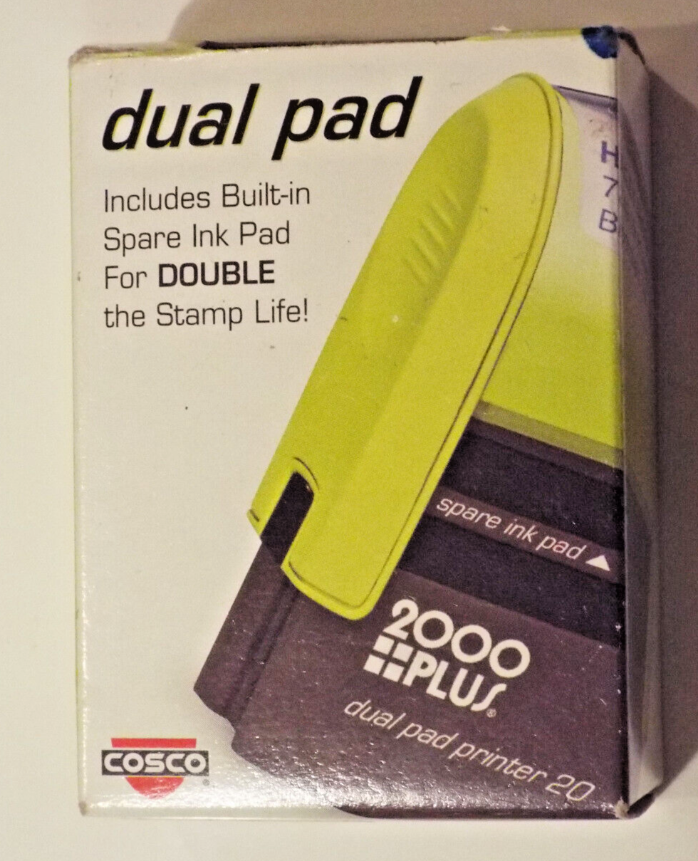 NIB Cosco 2000 Plus Custom Stamp Dual Pad Printer 032493
