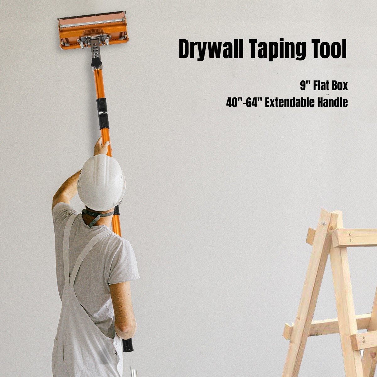 9 inch Mud Compound Putty Drywall Flat Finishing Box Tool with Box Handle New