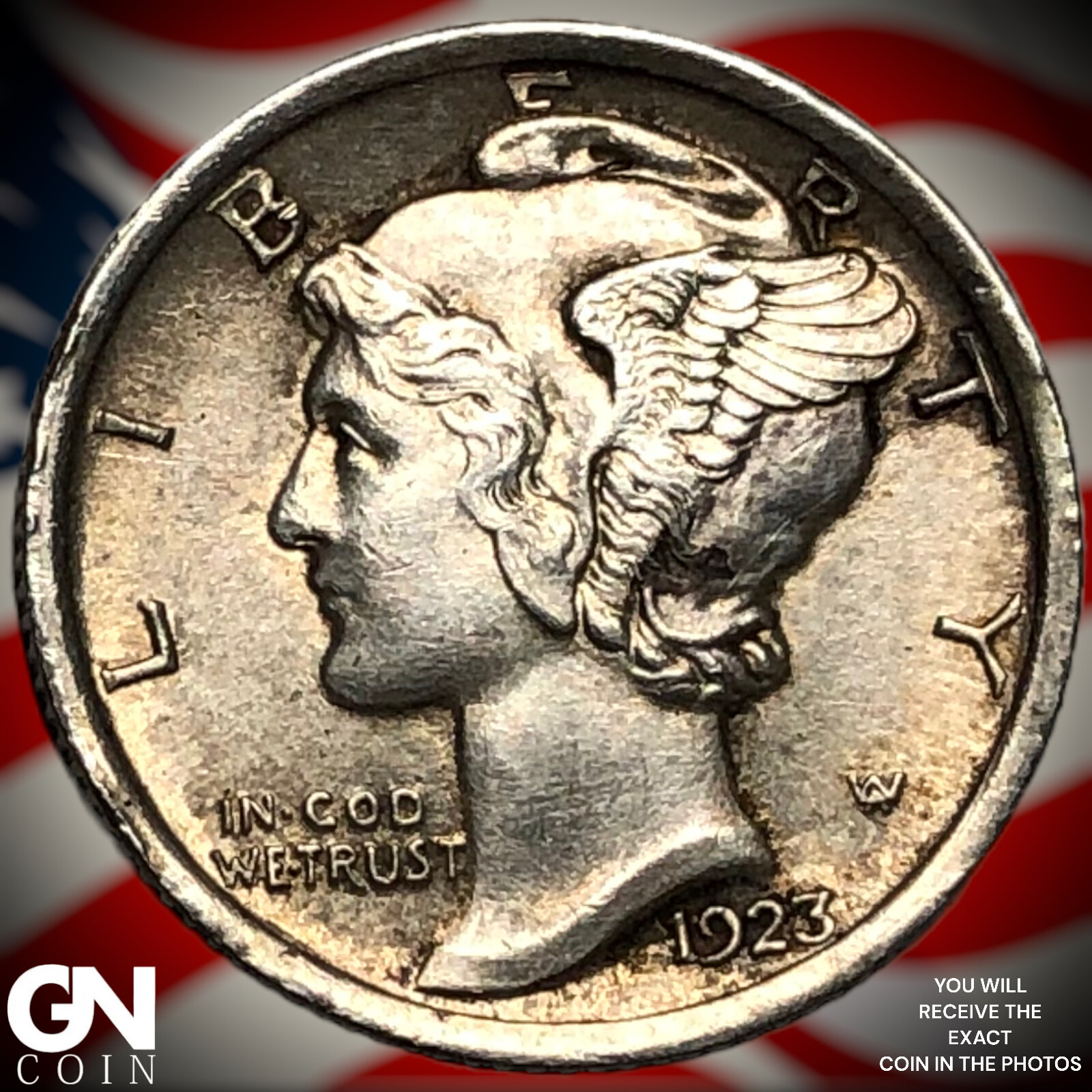 1923 P Mercury Dime X4129