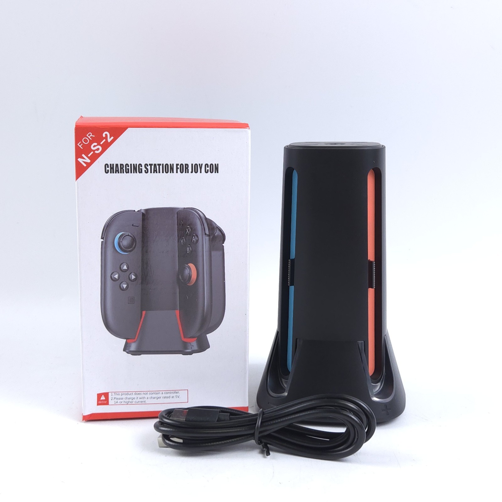 For Nintendo Switch 2 Joy-Con 4-in-1 Charging Dock RGB LED Charger Station
