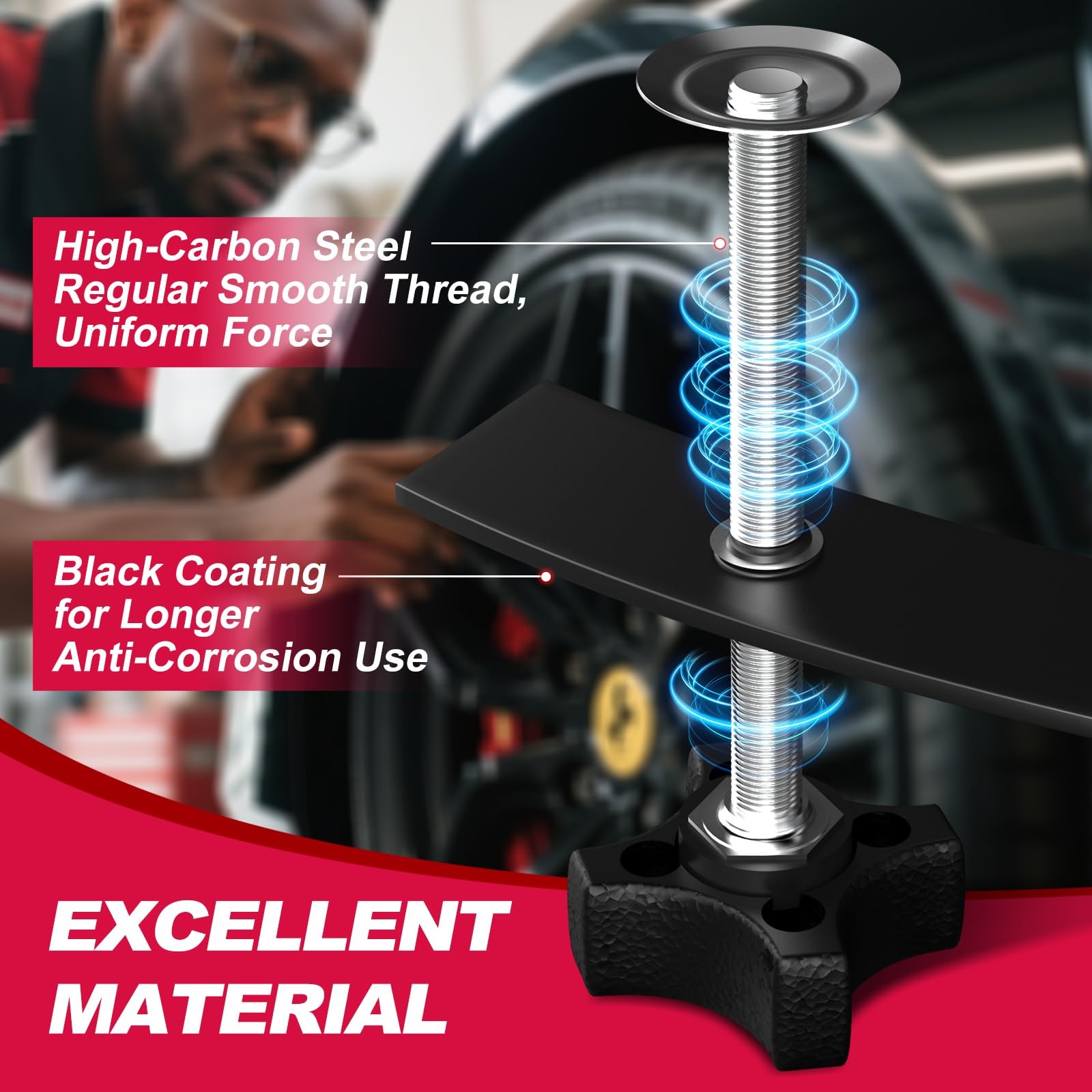 Black Heavy Duty Brake Caliper Compression Tool Pad Spreader