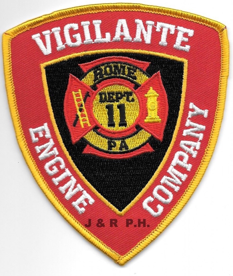 Vigilante Engine Company - 11 / Rome, PA  (4" x 4.5" size) fire patch