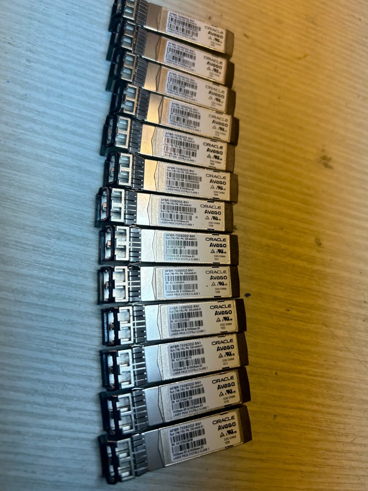 Lot of 13 Oracle Sun 530-4449-01 AFBR-703SDDZ-SN1 10GBase-SR