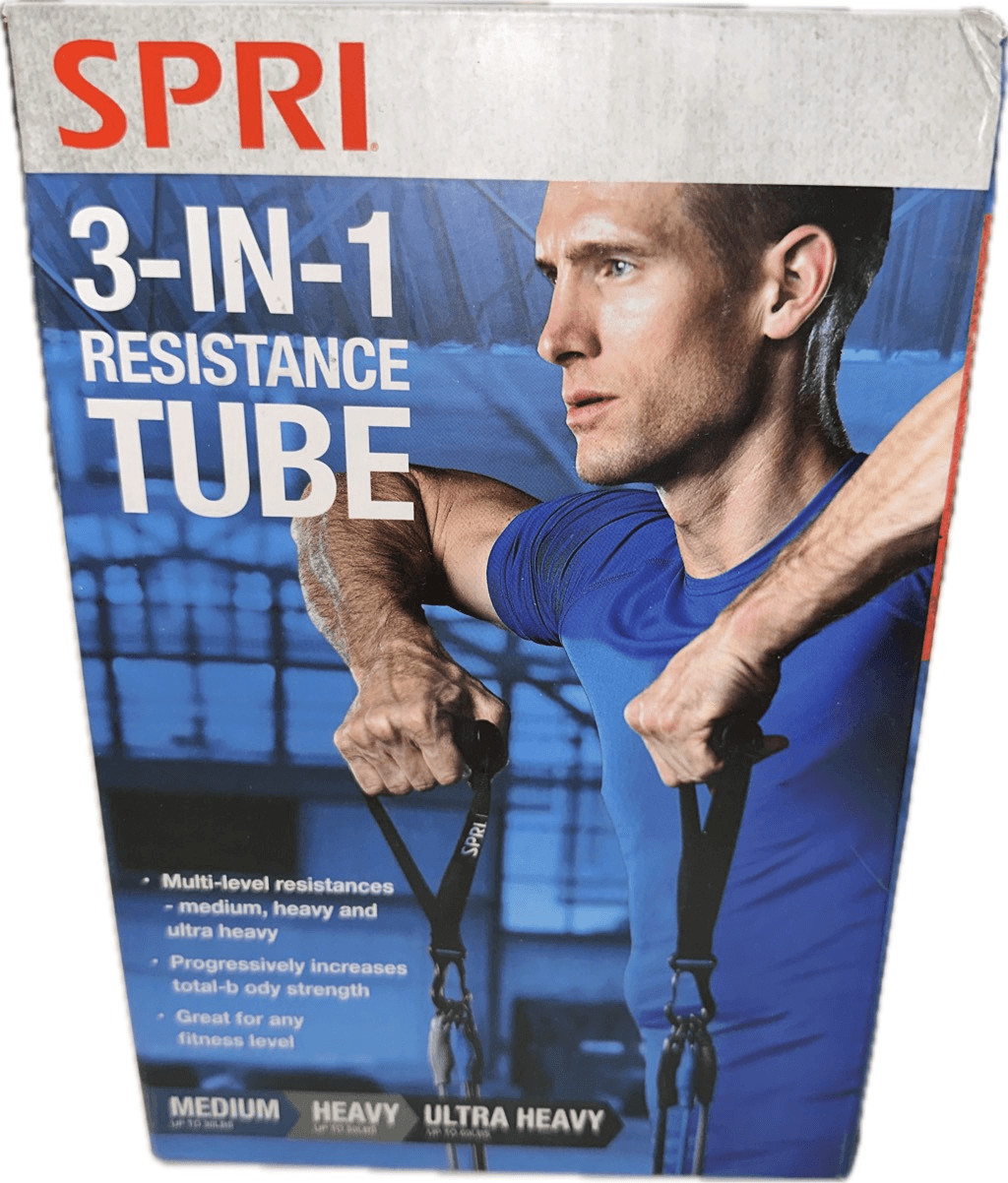 SPRI 3-in-1 Resistance Bands Multi level Workout (Medium, Heavy, Ultra Heavy)
