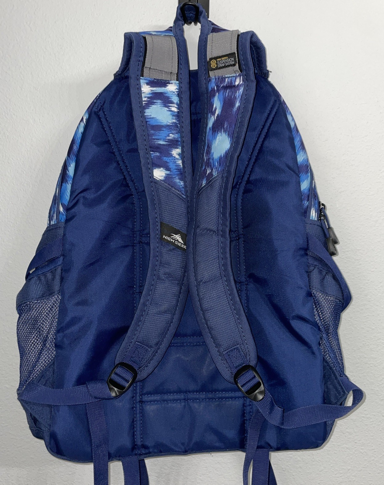 High Sierra Backpack Suspension Strap System Blue School Camping Hiking