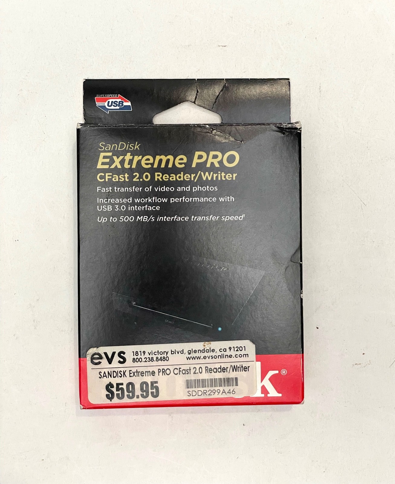 SanDisk Extreme PRO CFast 2.0 Reader Writer USB 3.0 SDDR-299 Tested Open Box