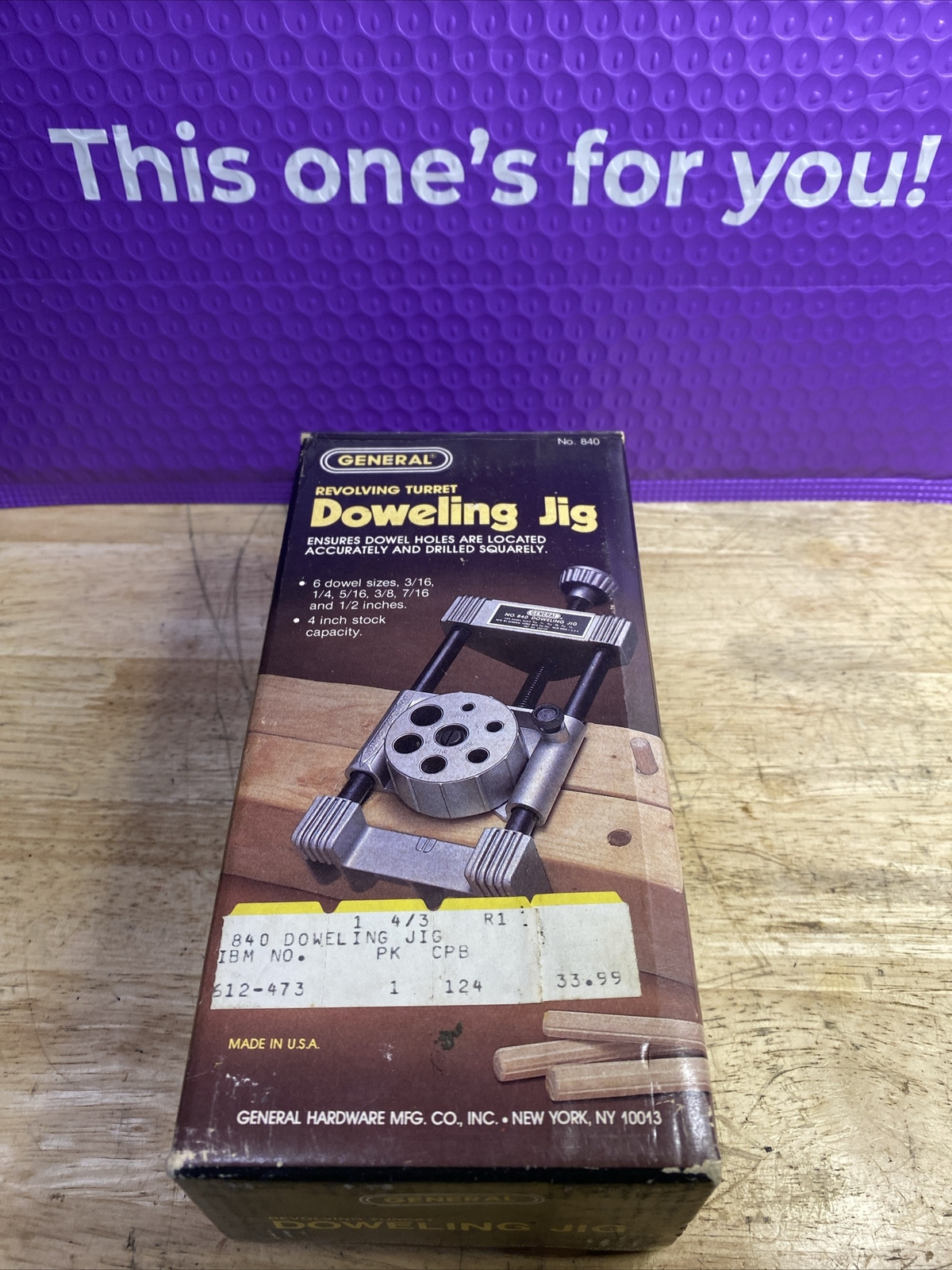 General Doweling Jig No. 840 Turrett Type with Box USA