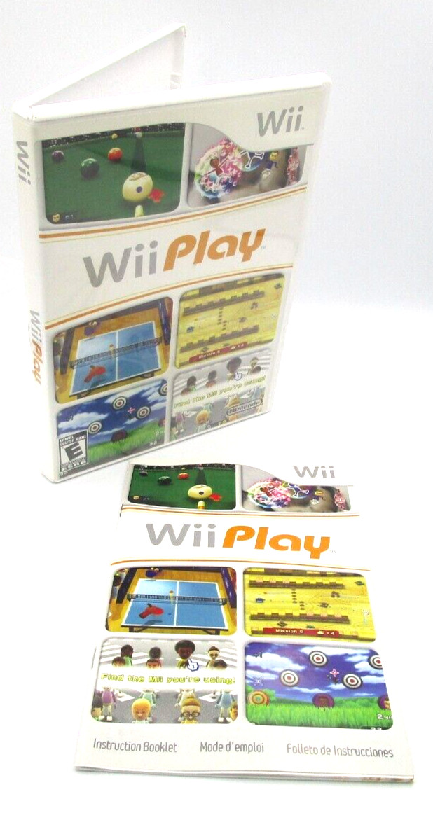 Nintendo Wii Wii Play EMPTY Case w/ Manual