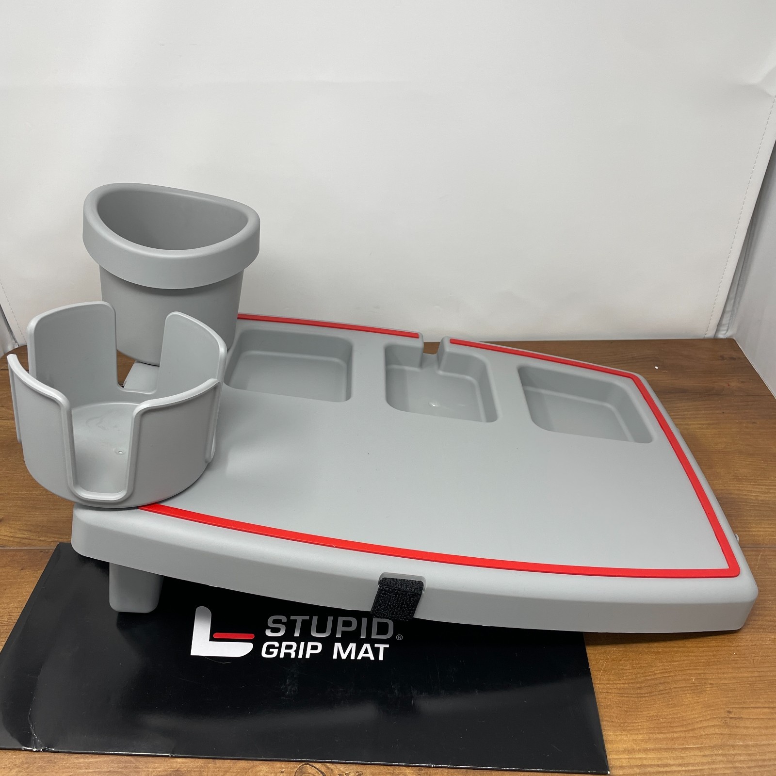 STUPID Car Tray Bundle Car Organizer Includes Removeable Cup Mug Holder Mat