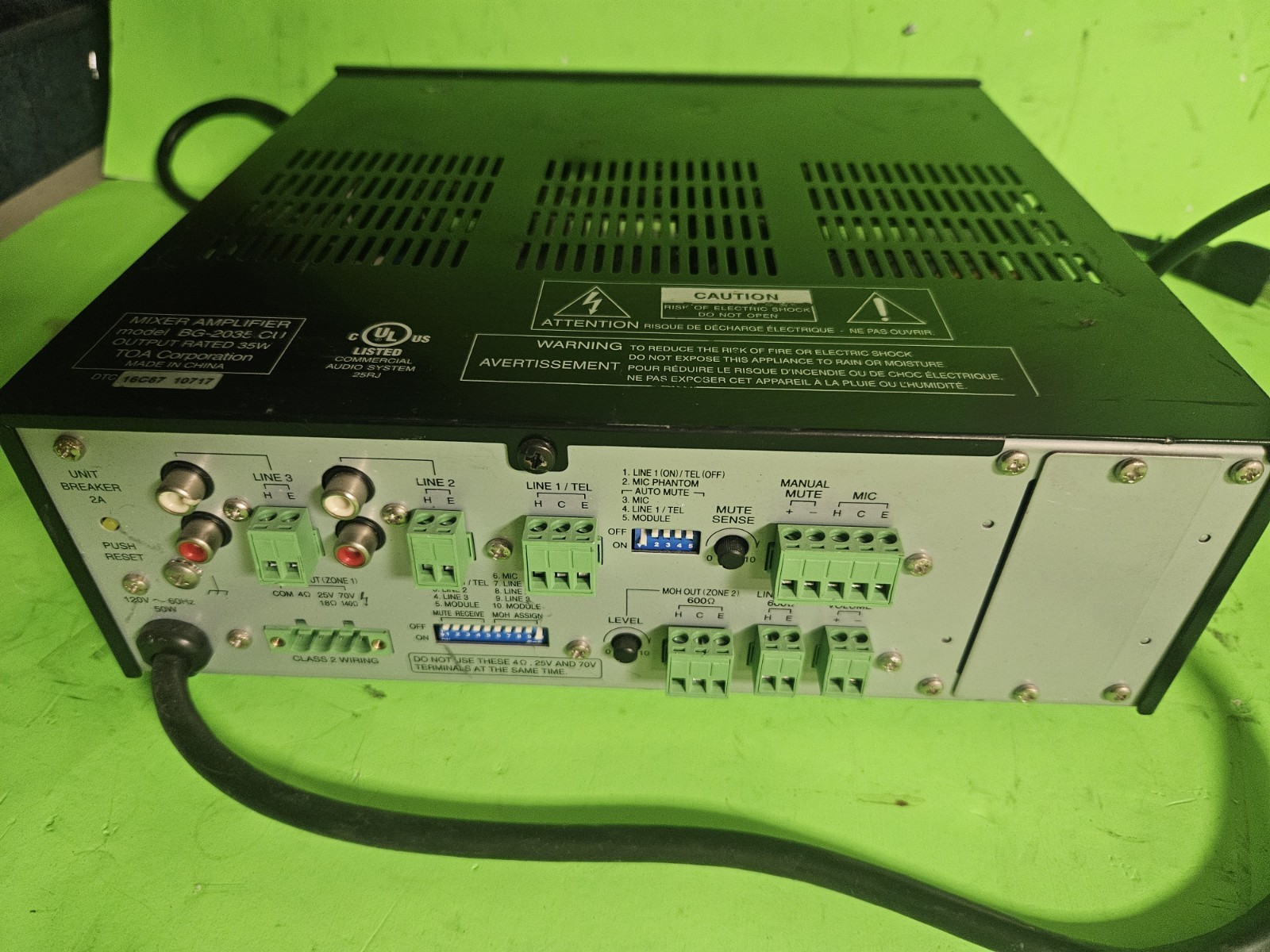 TOA BG-2035 MIXER AMP