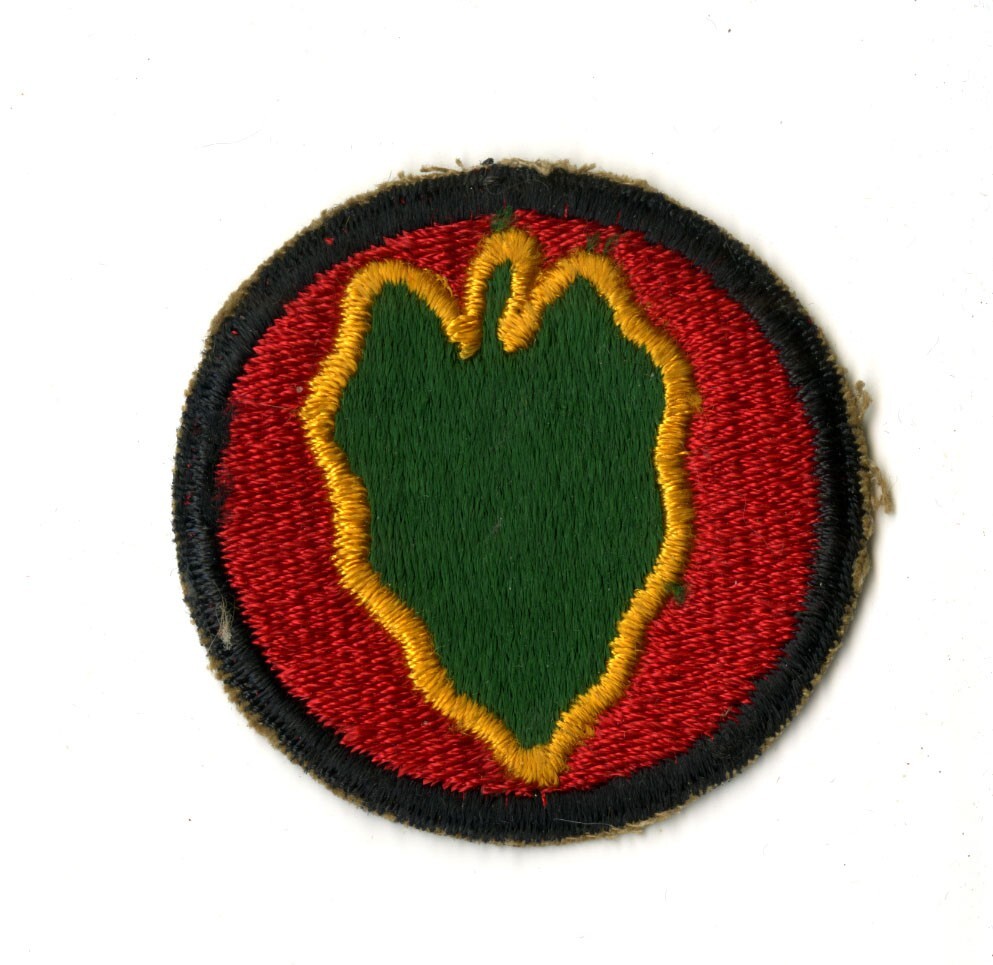 24th Infantry Division White Back Patch WWII Vintage Pearl Harbor Pacific