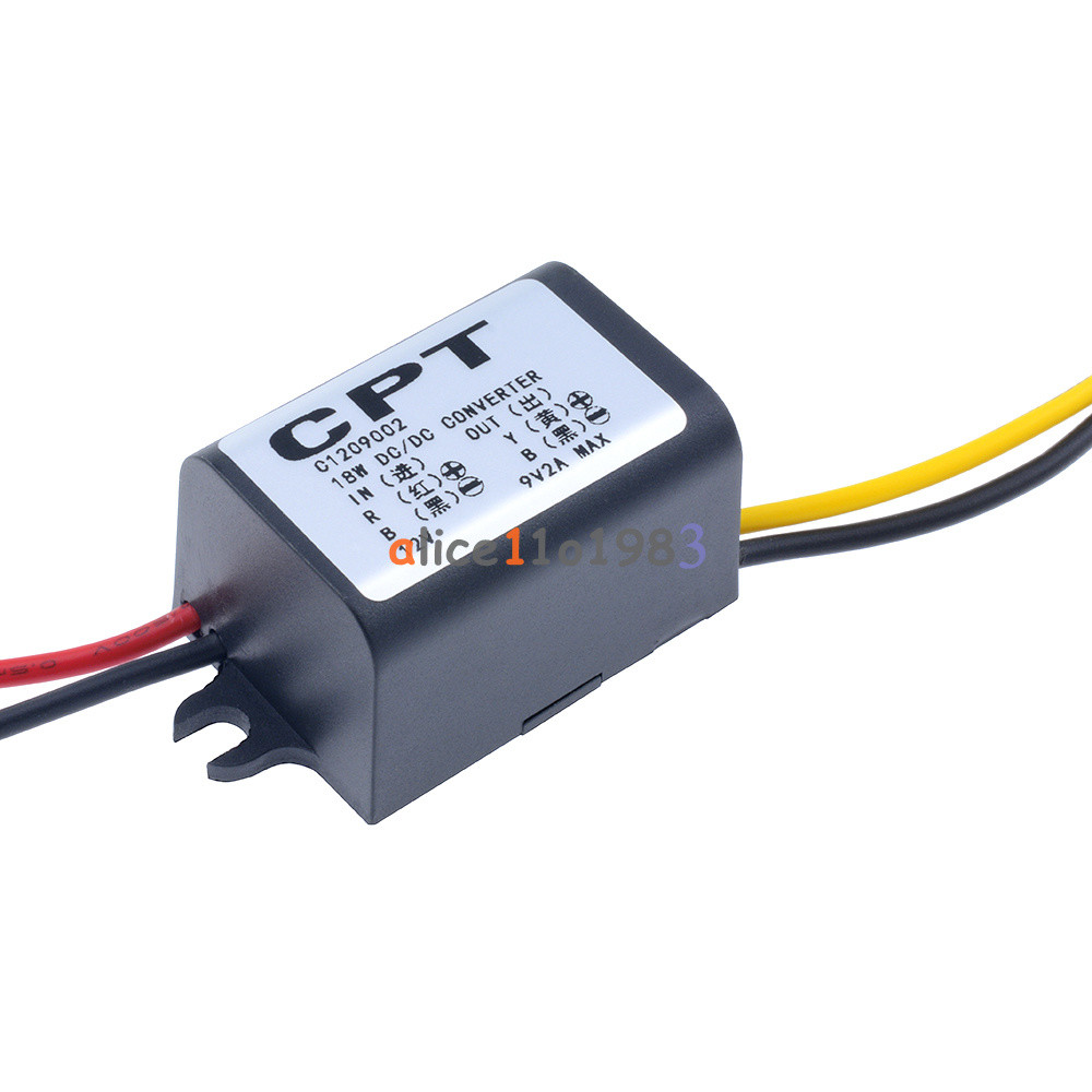 DC DC Converter 12V Step Down to 9V 2A 15W Power Supply Module Waterproof