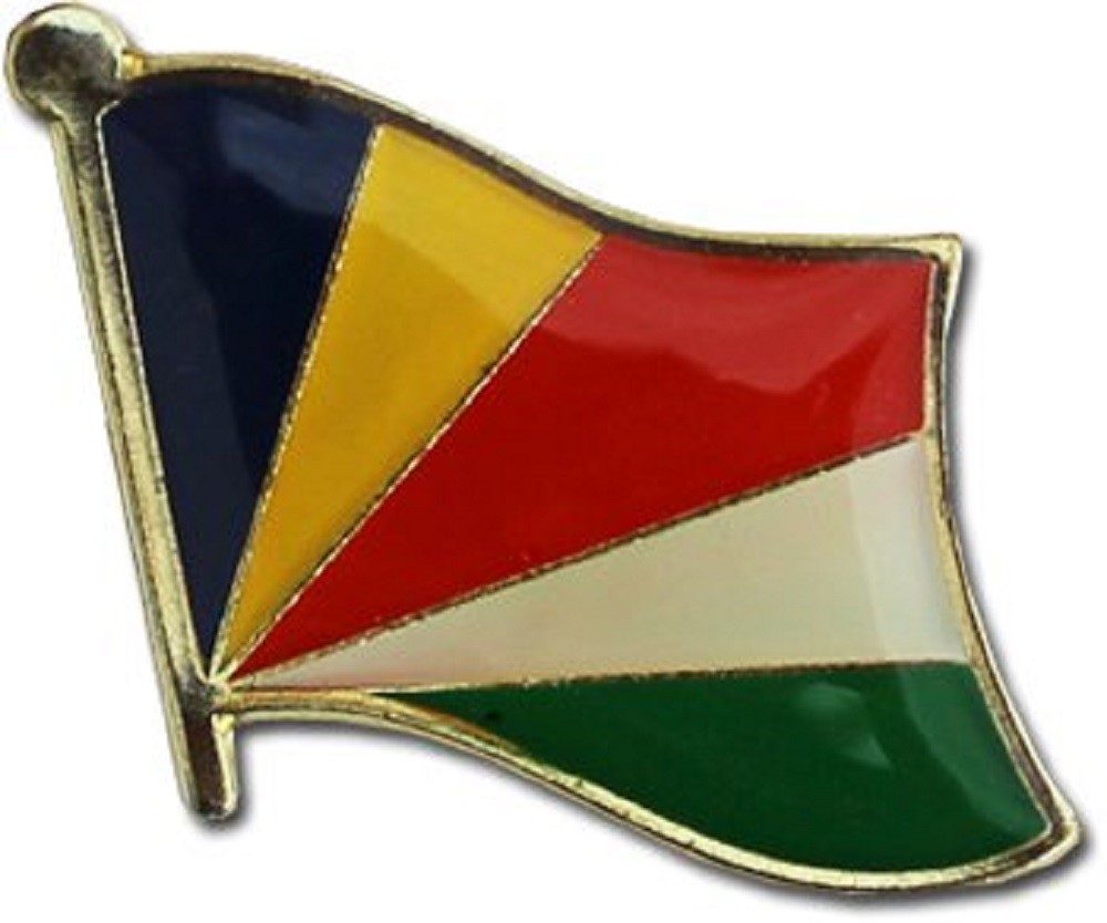 Wholesale Pack of 12 Seychelles Country Flag Bike Hat Cap lapel Pin