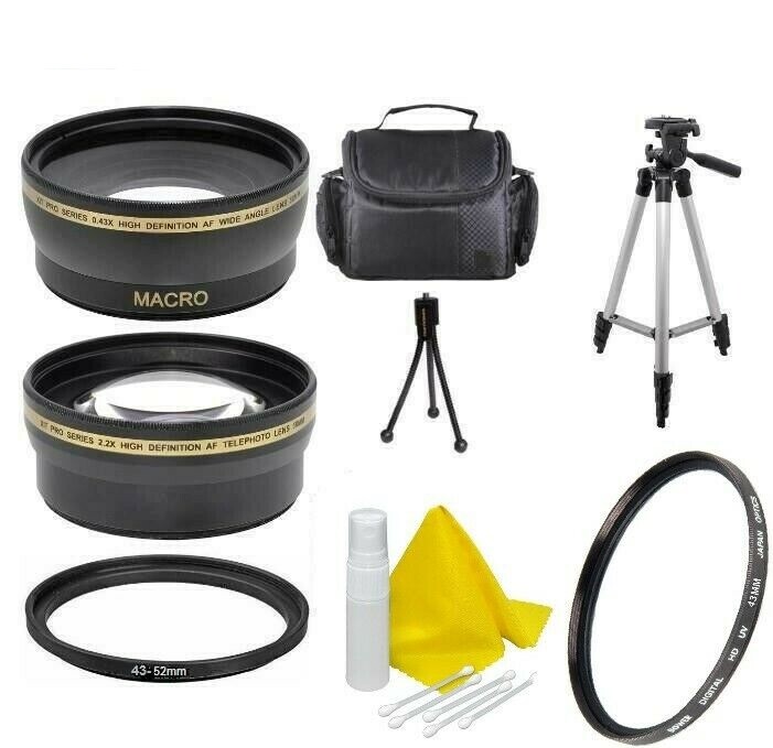 Accessory Lens Kit For Canon Vixia HF M500 M400 M52 M50 M41 M40 HV40