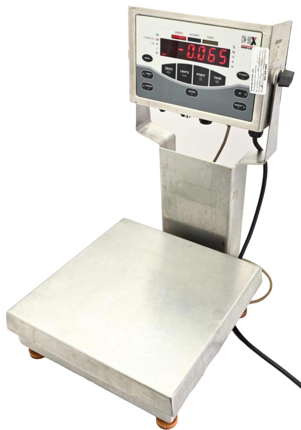 Rice Lake CW90X-A Class 3 Digital Checkweighing Scale Over/Under RL21001212-50LB