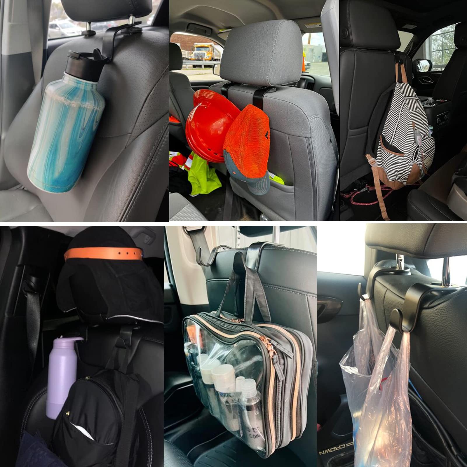 Car Seat Headrest Hook 4 Pack Vehicle Backpack Hooks Hanger 4Pcs
