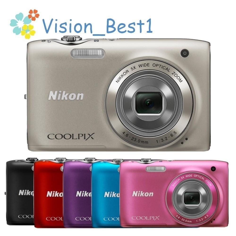 Nikon COOLPIX S3100 Digital Camera 14.0MP 5x Optical Zoom Built-in Flash