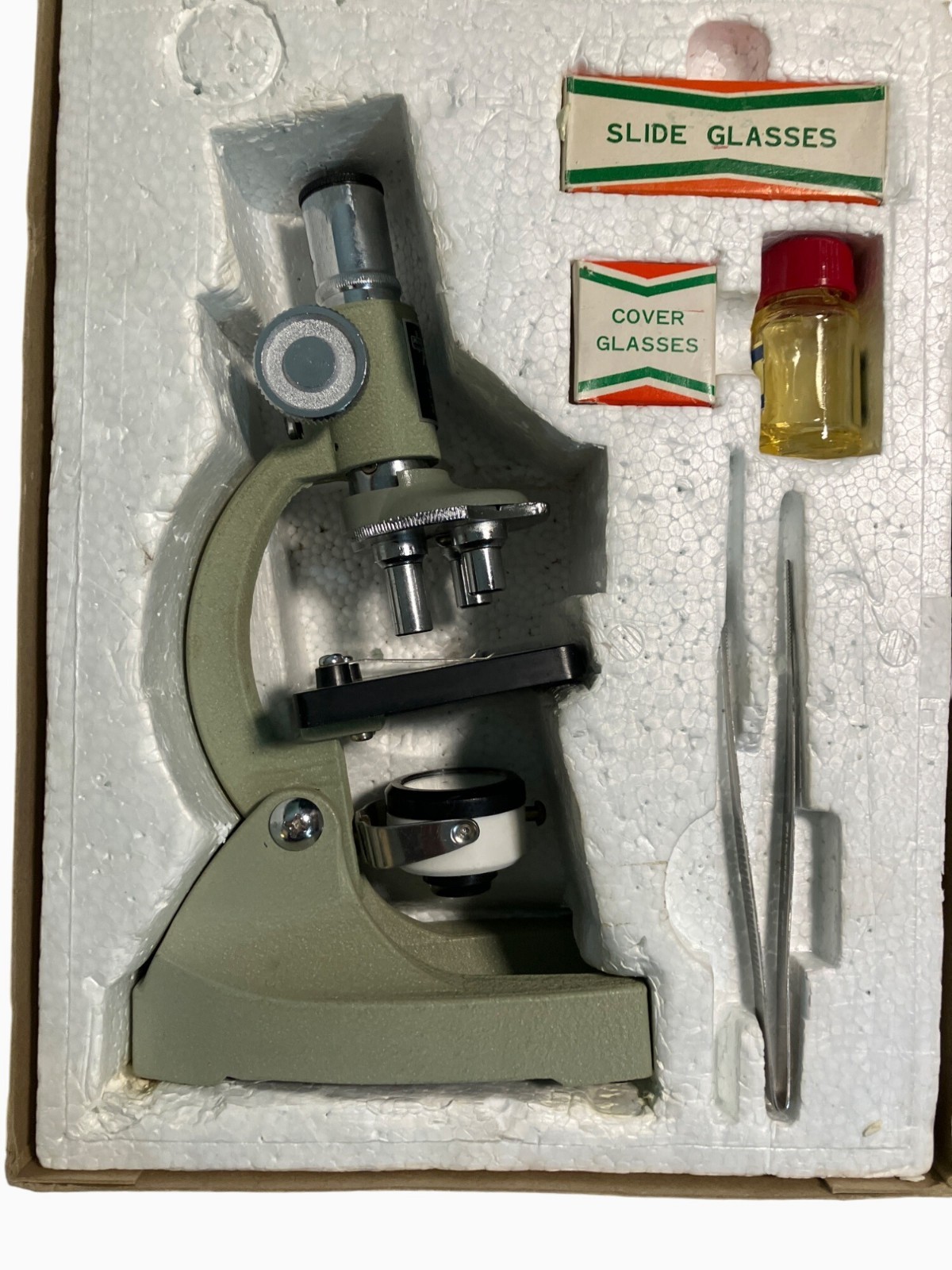 Focal Precision Made Microscope Set With Slides & Accessories Vintage