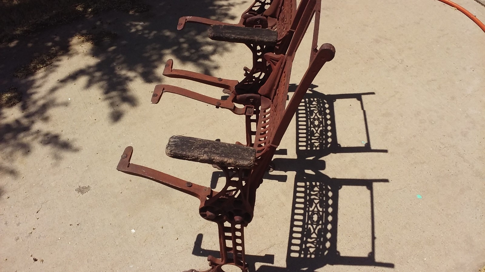 Old Vintage Folding Theater Seats paired the wood backs and seats missing