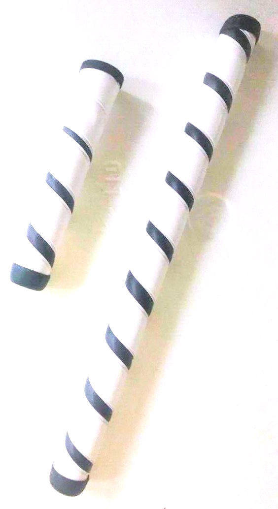 GRIP SET FOR LONG PUTTER, WHITE/BLACK , 2-PIECE WRAP,