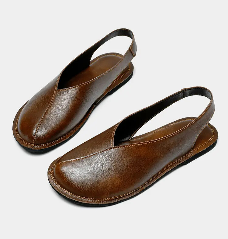 Mens Closed Toe Slingback Sandal Fashion Formal Slip On Business Shoes Summer
